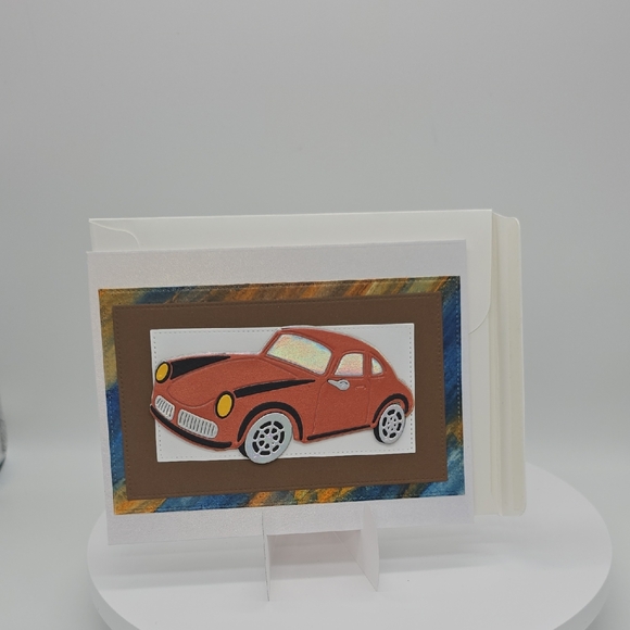 Elegant Retro Sports Car Greeting Card - Picture 5 of 5